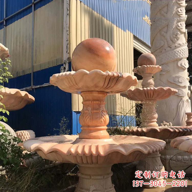 温州石雕五福临门风水球
