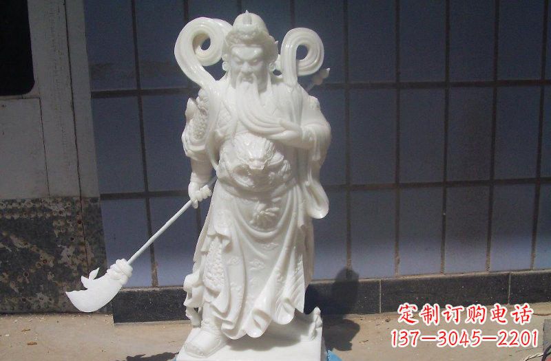 温州石雕武财神提刀关公