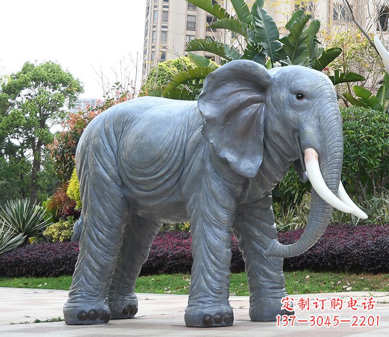 温州石雕小区动物大象