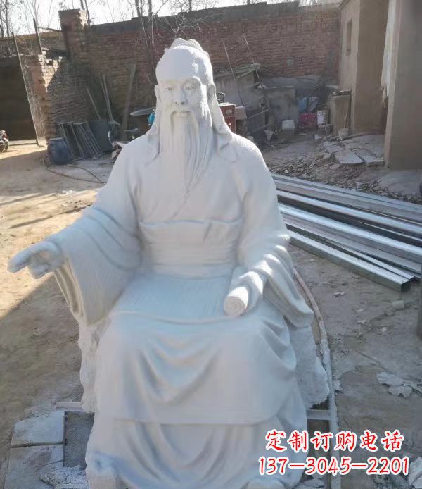 温州石雕校园孔子人物雕塑