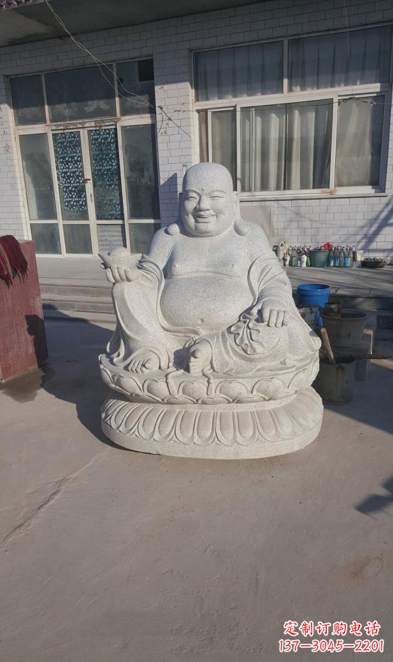 温州石雕坐式弥勒佛