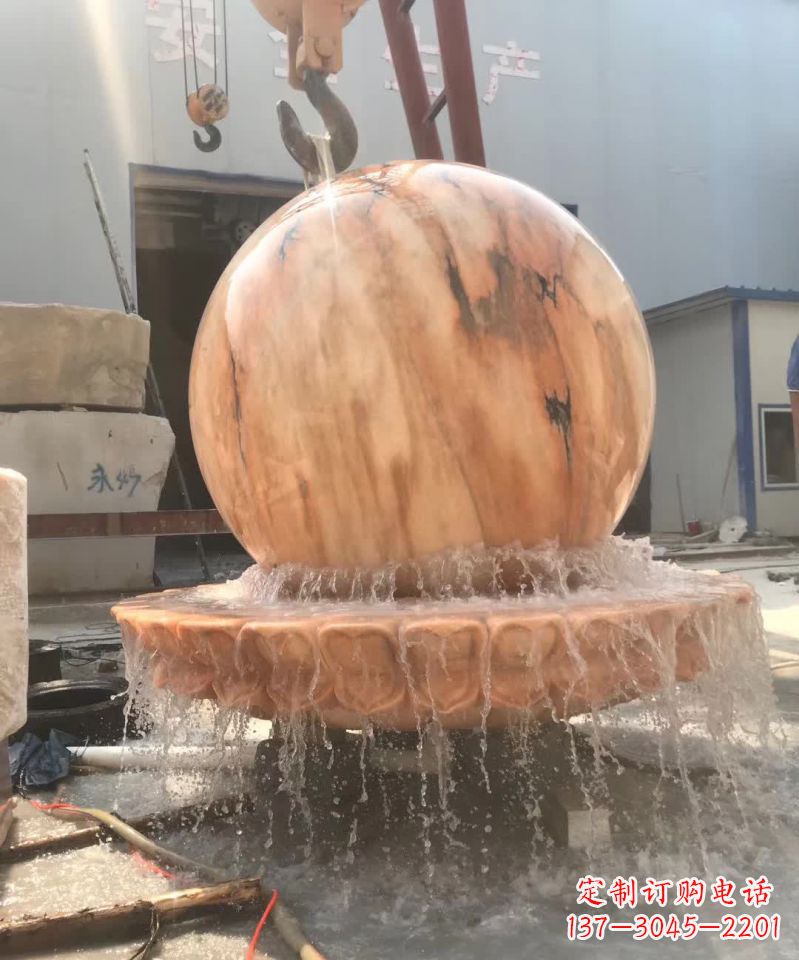 温州时来运转风水球石雕