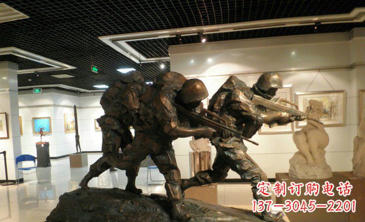 温州士兵突击战士铜雕