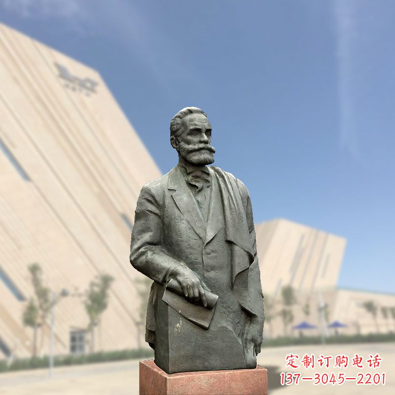 温州世界名人“黄色炸药”的发明者诺贝尔半身像雕塑