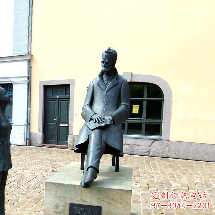 温州世界名人德国著名哲学家尼采铜雕景观雕塑