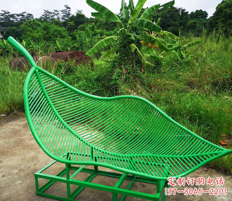 温州树叶不锈钢景观雕塑