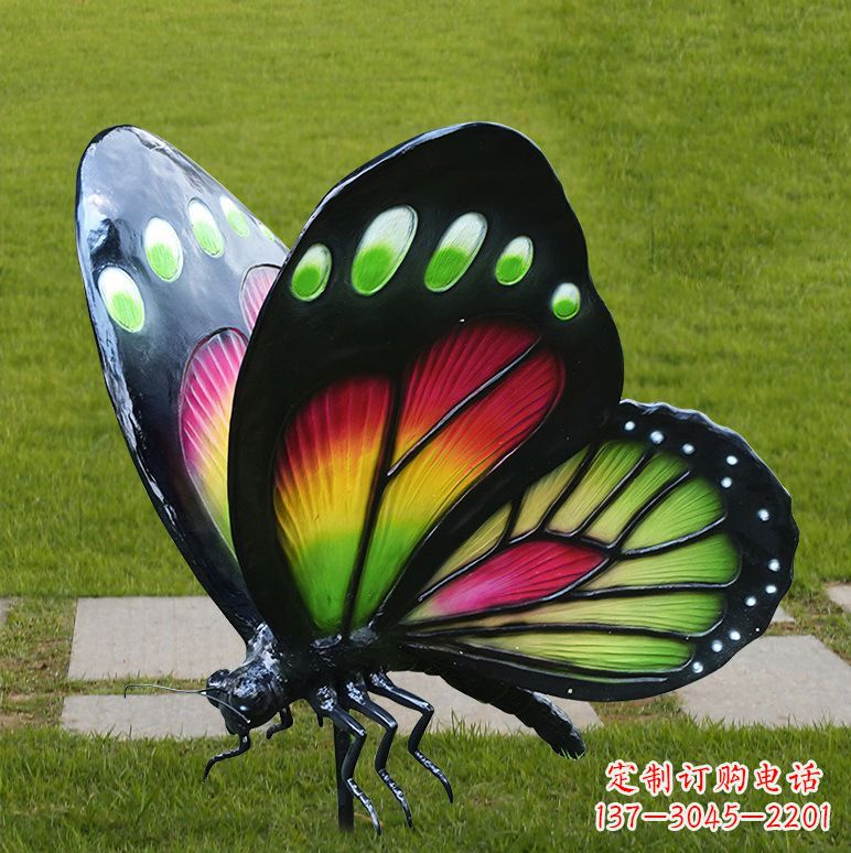 温州树脂仿真蝴蝶草坪动物昆虫雕塑