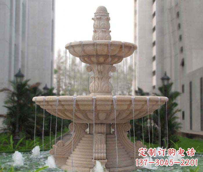 温州双层喷泉小区石雕
