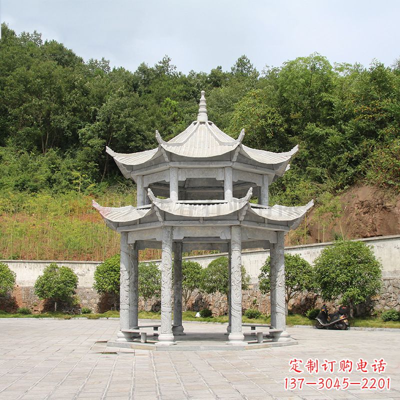 温州双层庭院石凉亭