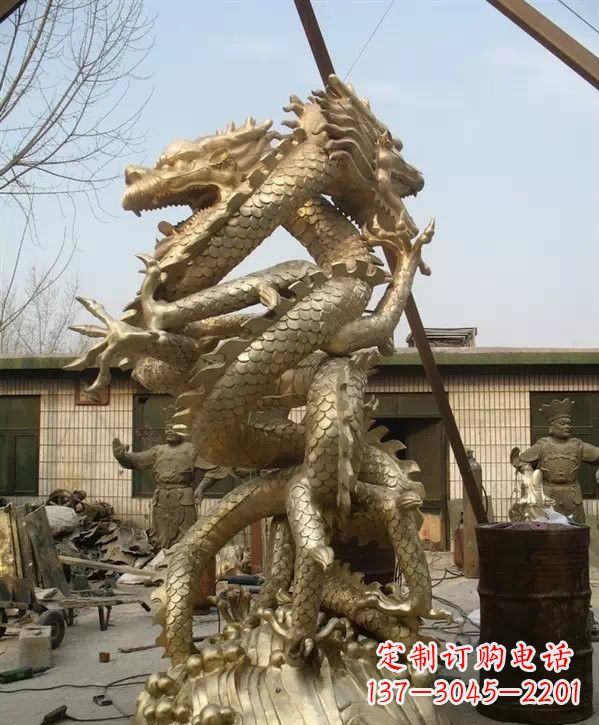 温州双龙铜雕