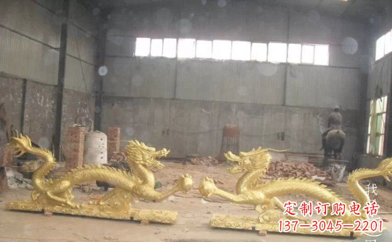 温州双龙戏珠广场铜雕 (2)