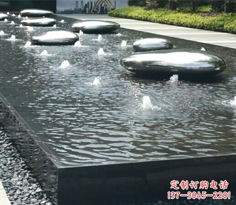 温州水滴水池不锈钢雕塑