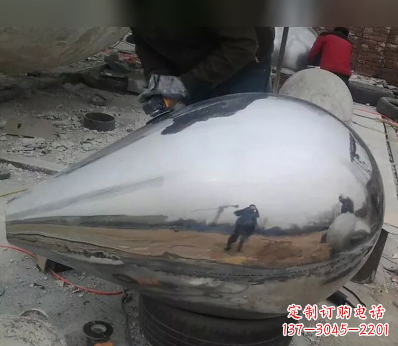 温州水滴不锈钢商场雕塑