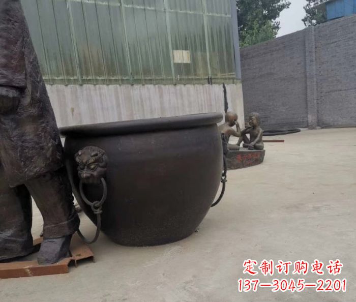 温州水缸铜雕塑 (2)