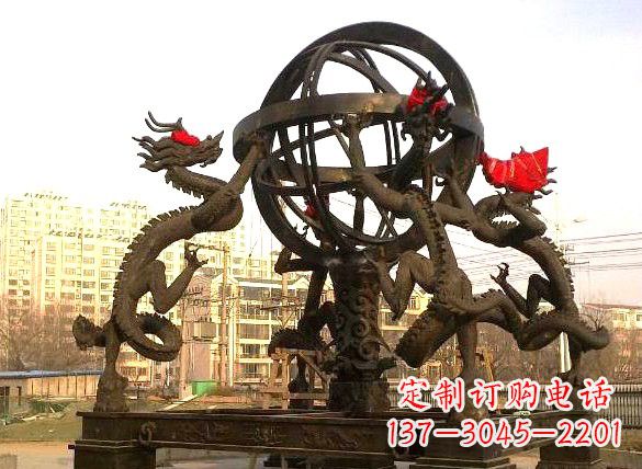 温州四龙戏珠城市景观铜雕