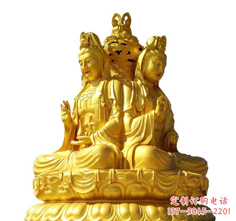 温州四面观音菩萨铜像