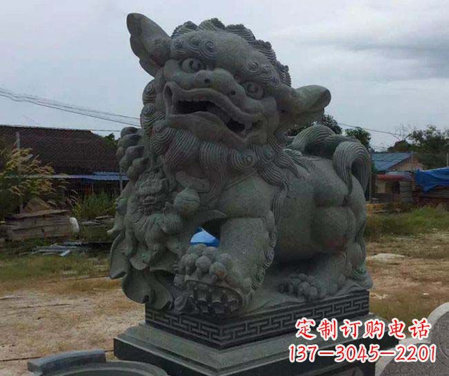 温州寺庙景观南方狮子石雕