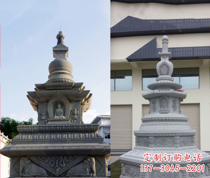 温州寺庙景观舍利塔石雕 (3)