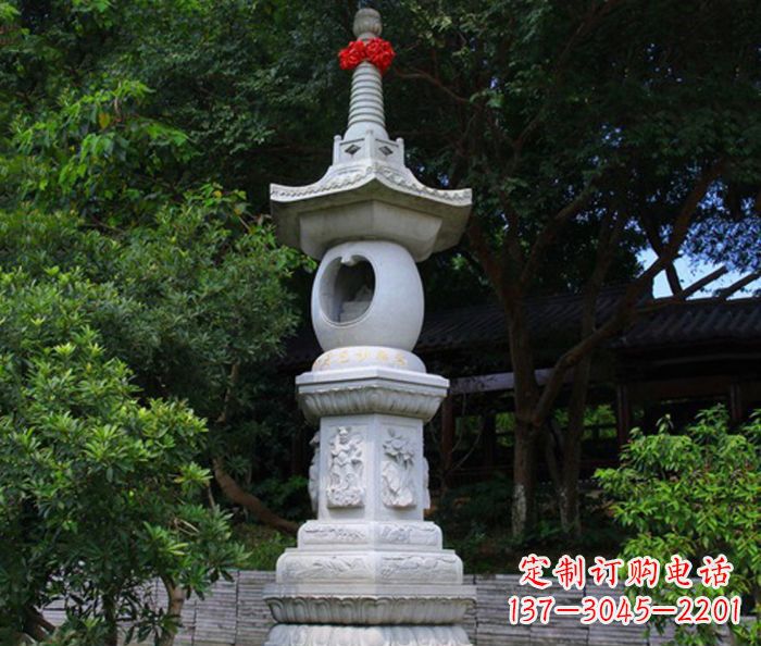 温州寺庙景观舍利塔石雕 (2)