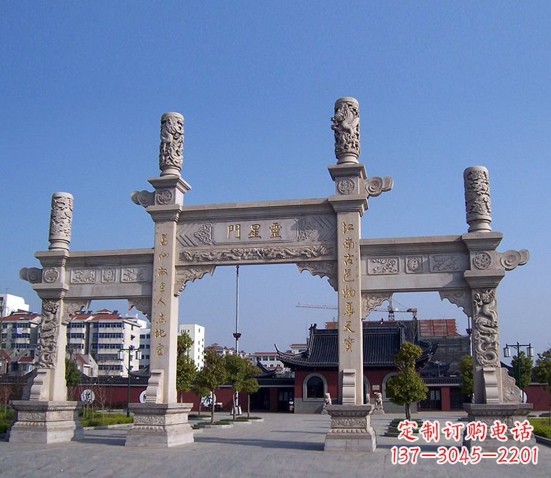 温州寺庙景观石牌坊