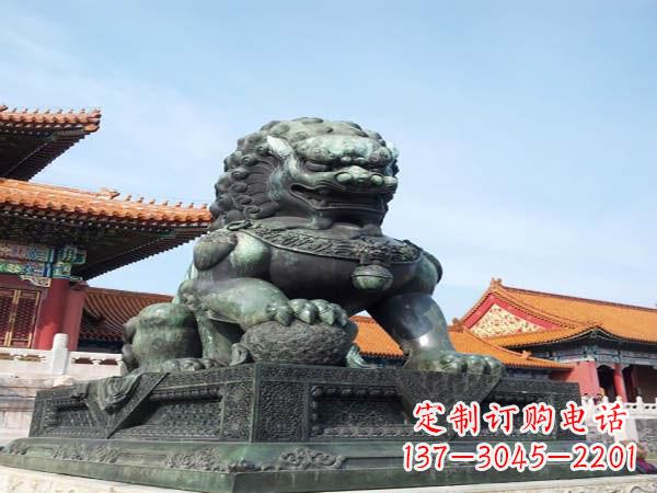 温州寺庙青铜狮子