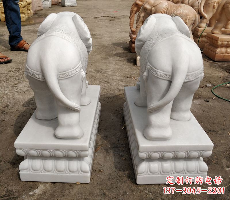 温州寺庙石雕大象