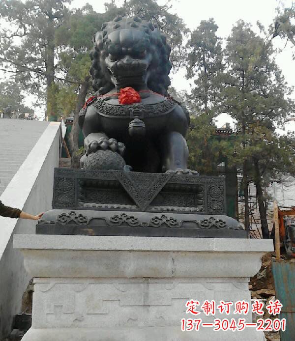 温州寺庙狮子铜狮子雕塑