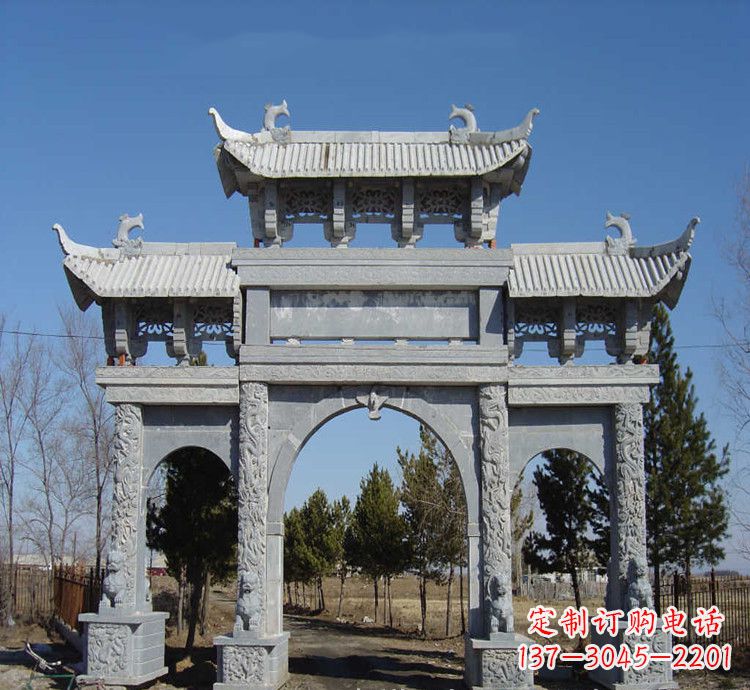 温州寺庙石牌坊