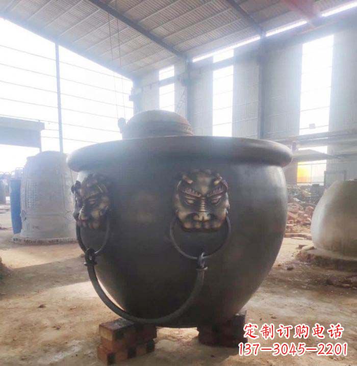 温州寺庙水缸铜雕