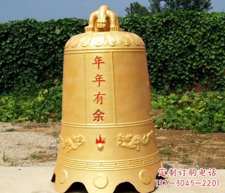 温州寺庙铜钟雕塑 (2)