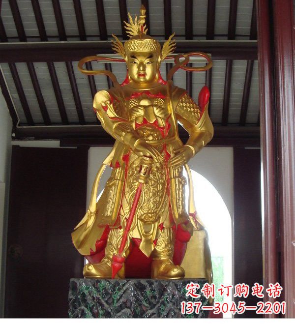 温州寺庙韦陀菩萨铜雕