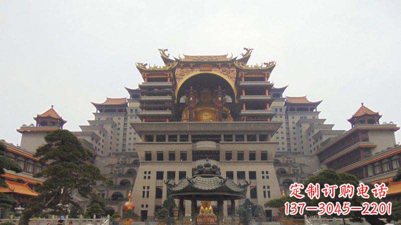 温州寺庙圆香炉铜雕