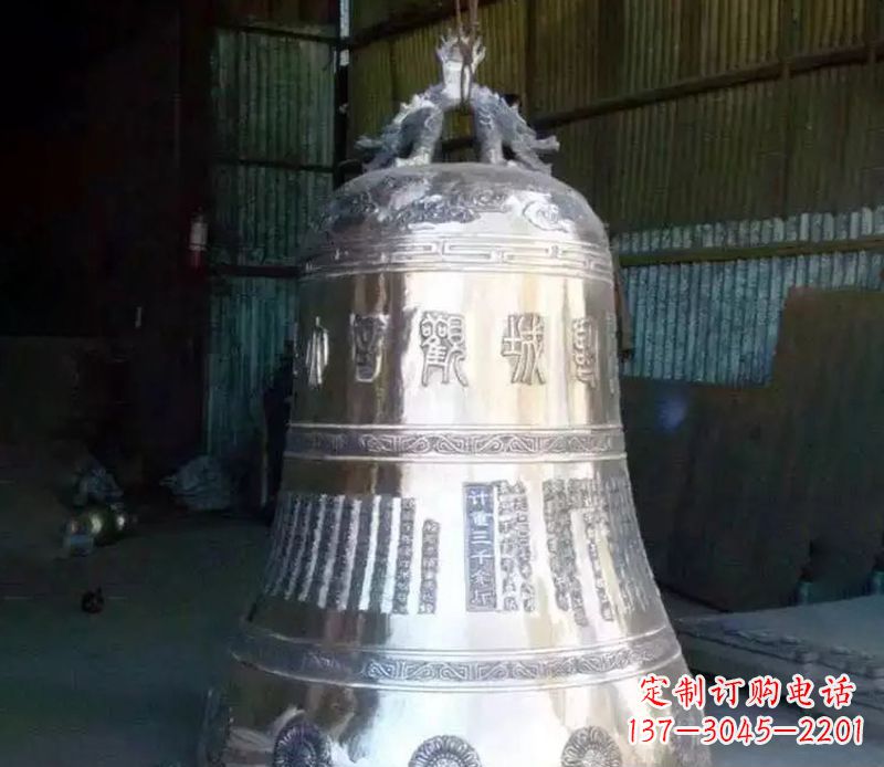 温州寺庙铸铁铜钟雕塑