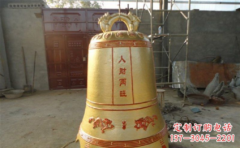 温州寺庙铸铜钟雕塑