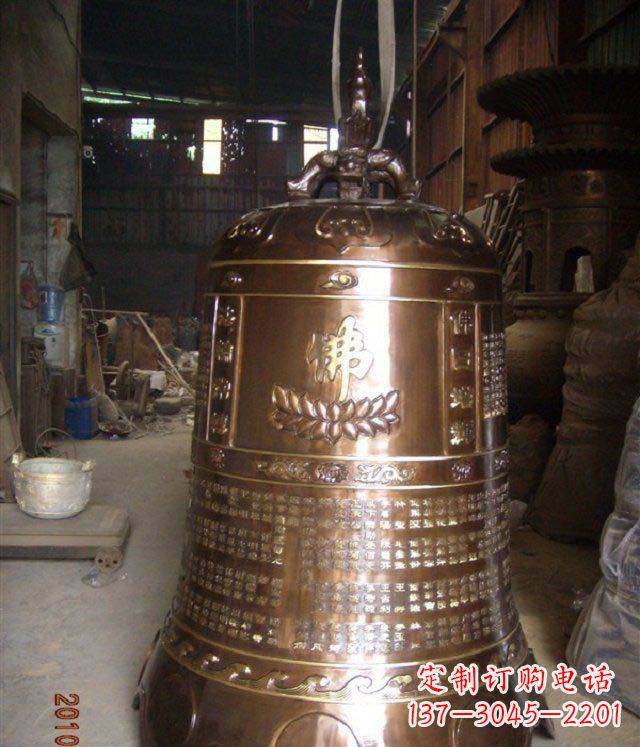 温州寺庙铸铜钟铜雕