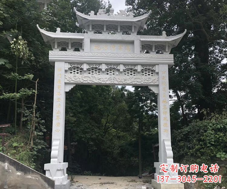 温州寺院牌坊石雕