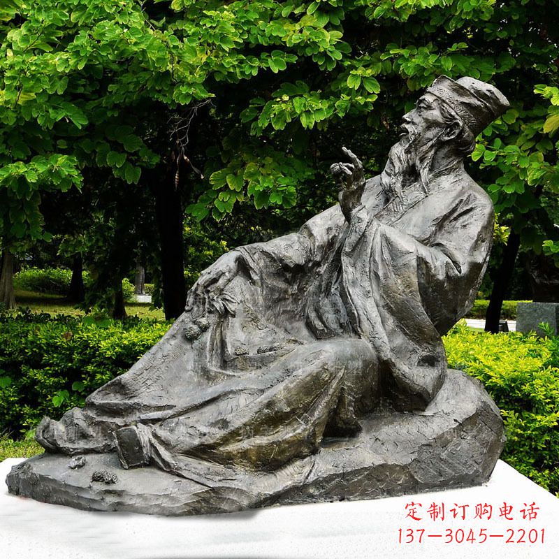 温州苏轼雕像古代历史名人北宋著名文学家书画家铜雕