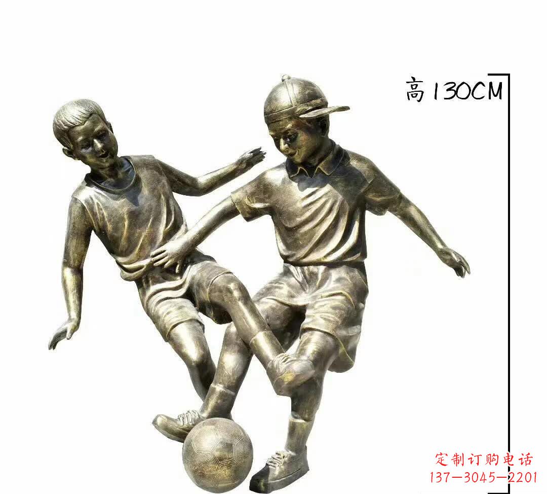 温州踢足球人物铜雕112
