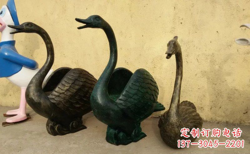 温州天鹅动物铜雕 (3)