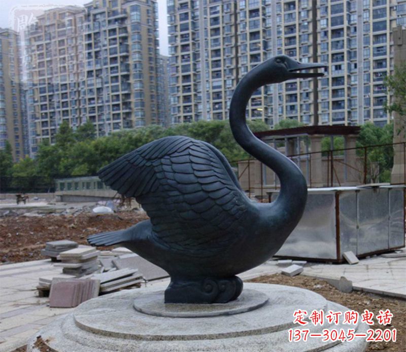温州天鹅动物铜雕
