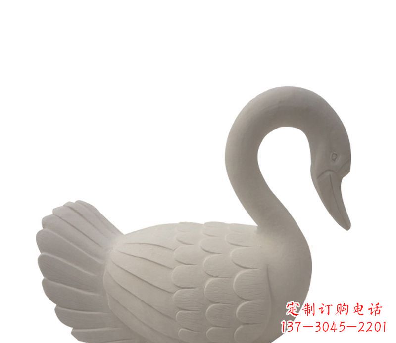 温州天鹅俯身广场景观石雕