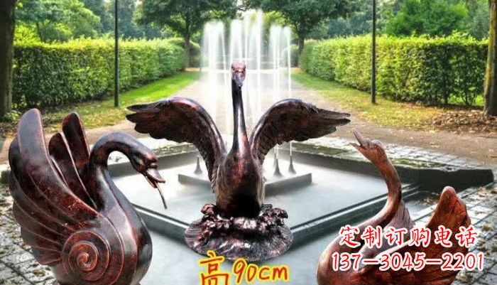 温州天鹅喷泉铜雕塑