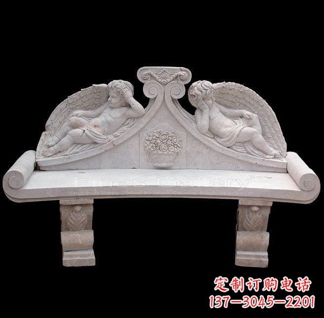 温州天使石雕座椅公园景观雕塑