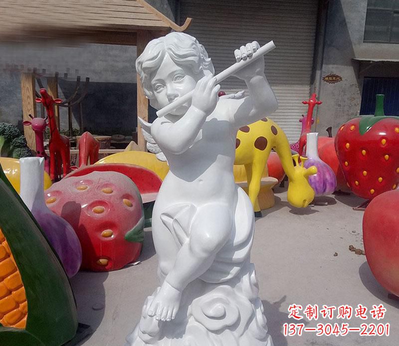 温州天使吹笛人物石雕