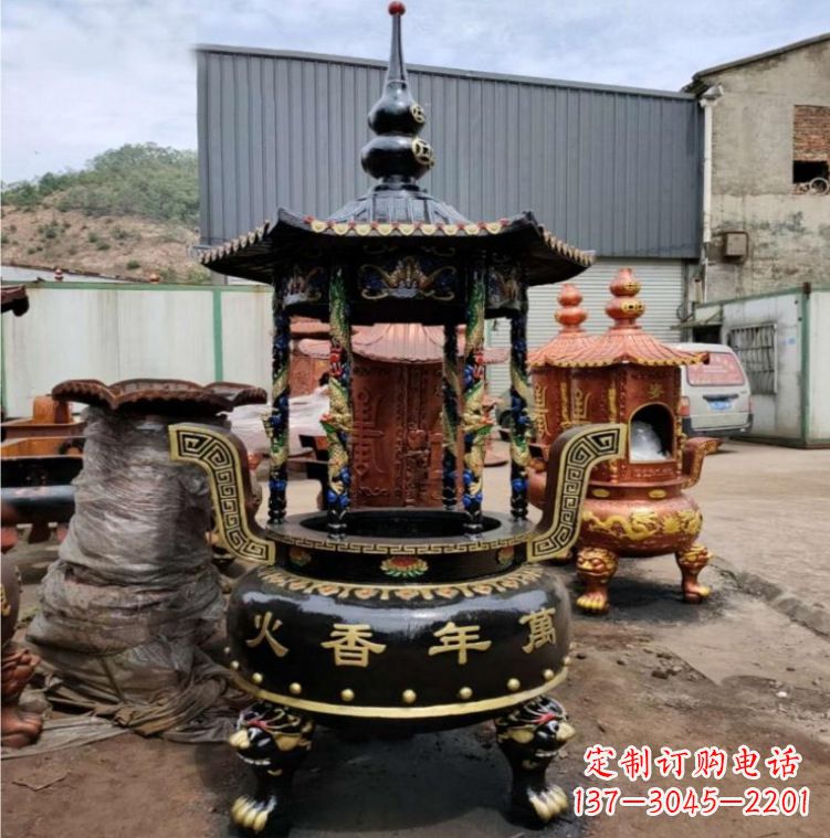 温州铁香炉铜雕