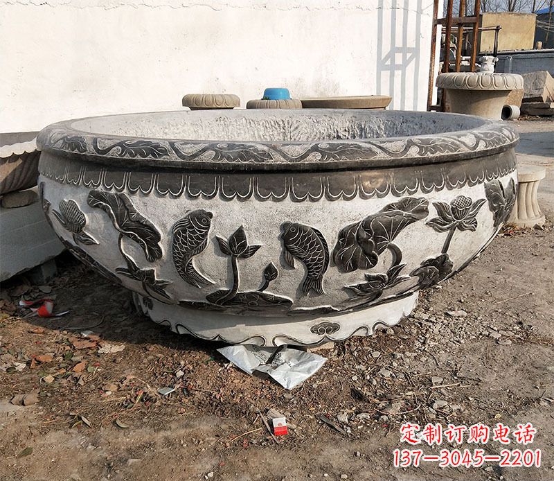 温州庭院水缸景观石雕