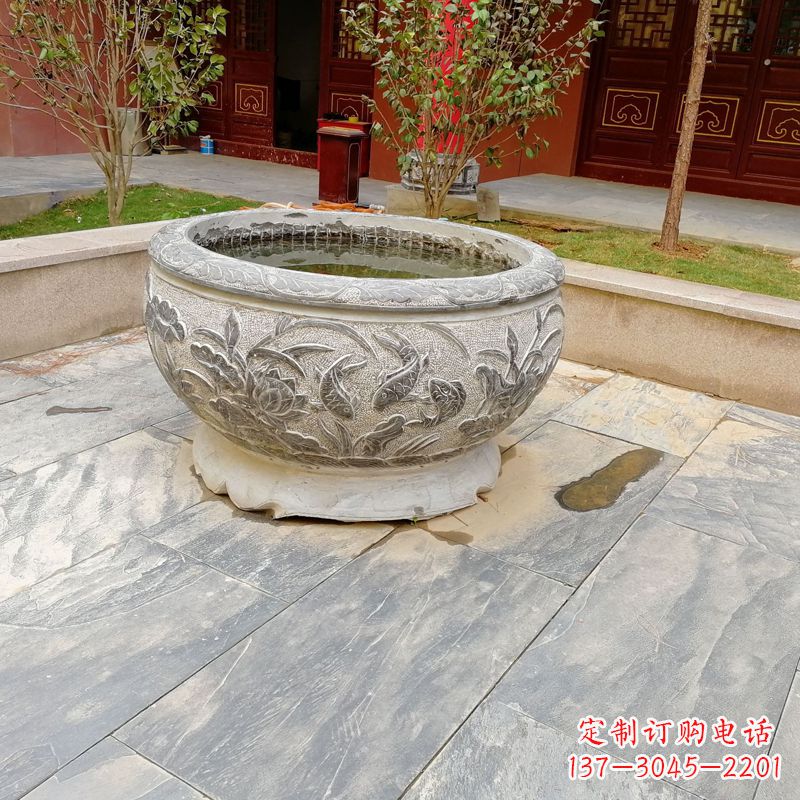 温州庭院水缸石雕