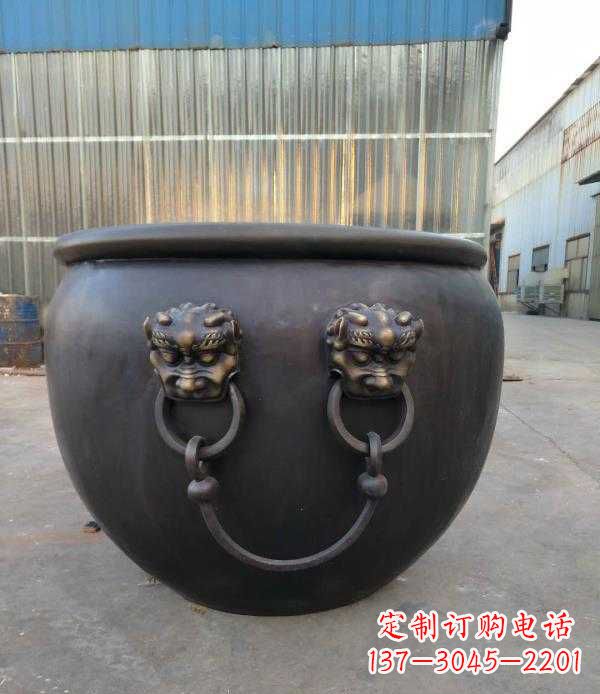 温州庭院水缸铜雕
