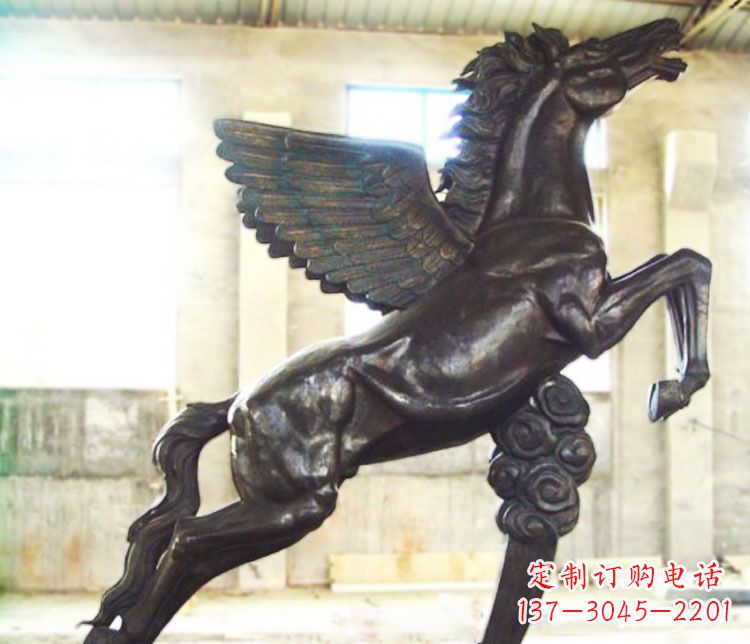 温州铜雕奔跑飞马雕塑