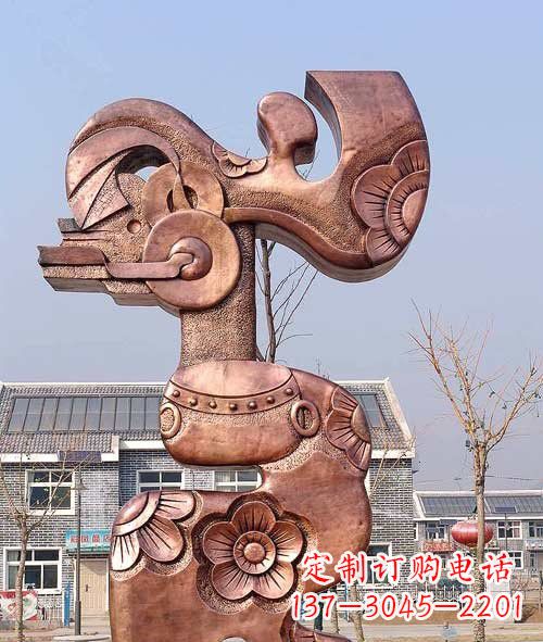 温州铜雕抽象皮影戏人物